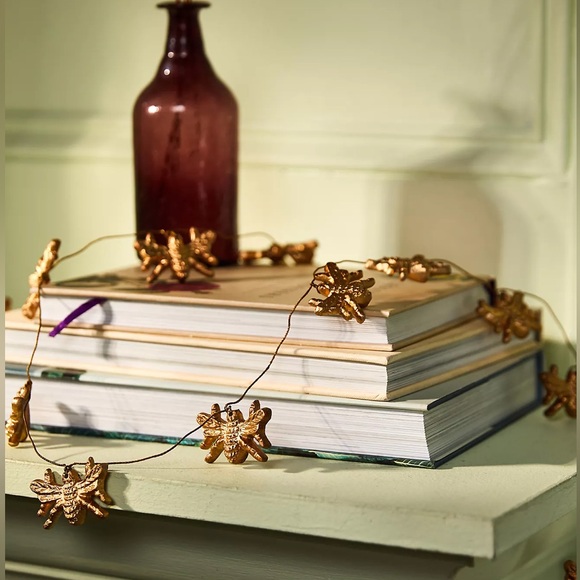 NWT - Anthropologie Terrain Bee Brass Garland - Picture 1 of 3